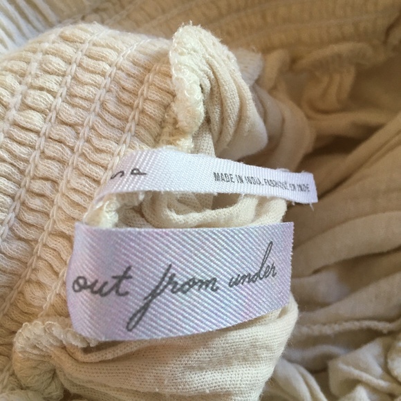 Out from Under Tyler Balloon Pants Size Small S 100% Cotton Cream/White - Picture 8 of 11